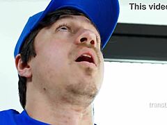 frustrated ts milf pounds delivery boys cock hard