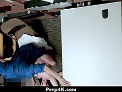 lp officer humiliates teen shoplifter's small tits for her freedom??