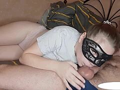 horny teen minx slurps big cock swallows hot cum load