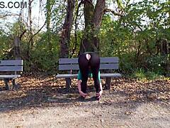 Thrilling Public Leggings Rip Exposes Curves