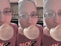 WHOA HUGE BUBBLE GUM CHEWS ASMR!