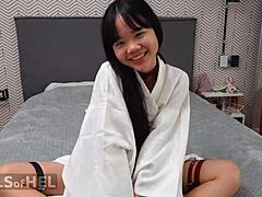 cutie baebi hel spreads for leather bondage in the bedroom