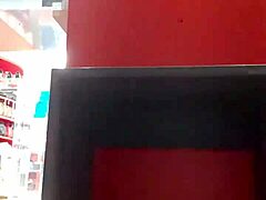 stepsister flashes dirty feet and panties trying shoes post-workout spy store fun