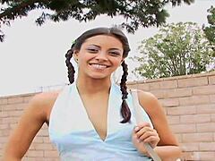 slender pigtail teen rams stranger's monster cock deep in every hole loving every thrust!