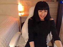 Tamarra Roman strips lingerie teasing perky nipples and vibing pussy