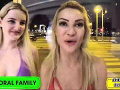 Cherry Kiss bent over for intense big ass threesome doggystyle pounding