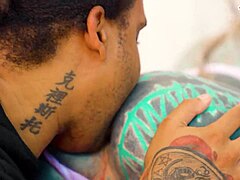 INKED BABE takes BBC deep in ass then ATM FACIAL