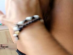 brunette pretends pain shows ass to stepbro for full doggy creampie fuck