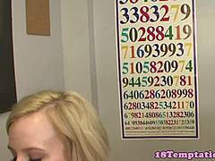 Real 18+ Teen Babe Tugs Dick POV Hard!