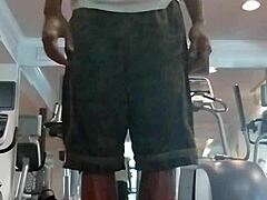 her athletic roommate hits the dorm gym for a solo fitness workout looking pretty