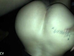 latina bends over tight ass for big black cock doggystyle creampie