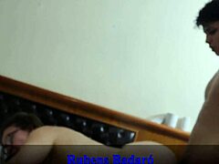 Caught stepson bathing, I crossdress and ride him fully in red sheer.