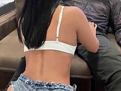 hot asian calls delivery guy to creampie her tight pussy raw 🍕🍆💦