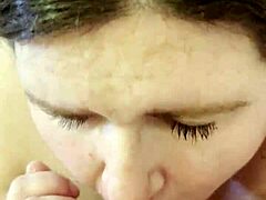 sexy bbw poppy cohen deepthroats fat cock pov blast