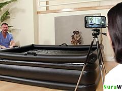 seth gamble gets wet nuru from busty brunette teen gal ritchie