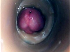 wife's pussy throbs with internal cumshot creampie explosion