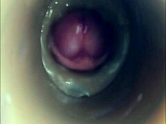 wife's pussy throbs with internal cumshot creampie explosion