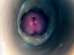 wife's pussy throbs with internal cumshot creampie explosion