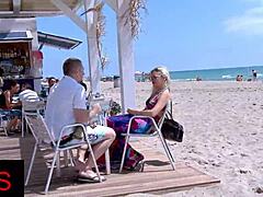 blonde glasses milf takes cock in ass outdoors doggystyle and cowgirl