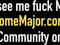 sexy jackie ohh blindfolded deepthroats rome major's big black cock