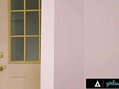 naughty jade baker hides under desk to treat kira noir's pussy?