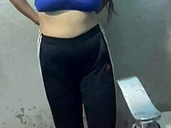 Asian Student Bares Huge Oiled Ass In Hotel Bathroom!