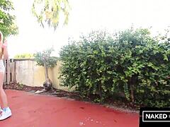 can this big titty blonde handle 12-inch facefuck?