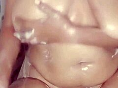 Homemade Amateur Solo in Steamy Bathroom Tease