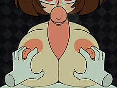 whoa, check chara squeezing those big tits around a throbbing cock for epic titty fuck action!!