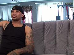 Ebony Step-Sis Seduces Step-Bro's BBC Friend Home Alone