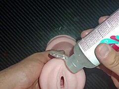 Kissy Trails from Vagina Sides to Hungry Mouth in Close-Up Doll Desk Foreplay Slaps!