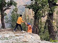 village bhabhi tempts stranger for rough outdoor doggystyle pounding