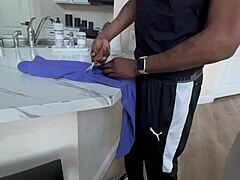 Sneaky Stepbro Rips Yoga Pants Unnoticed