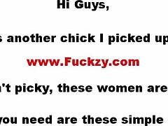 horny amateur brunette teen in stockings heels bent over sextape