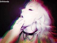 VENUS RIVERS SPREADS PIERCED LEGS FOR DEEP CREAMPIE RIDE