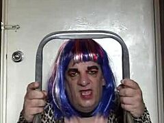 bisexual crossdresser takes dildo ass to mouth like a pro