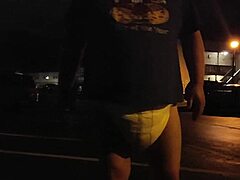 Wanna see me waddle outside in this super thick diaper bulging everywhere?