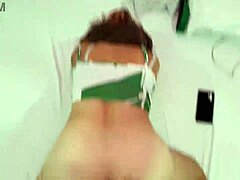 Blonde slut orgasms bent over doggystyle big ass pounding