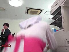 asian office lady chihiro akino sucks hard for creampie