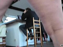 boris schwarz's cheating girlfriend rides huge cock behind his back mmf 😈🍆💦