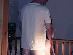 at the party this slut gets picked up bent over for homemade doggystyle fucking blowjob and cumshot