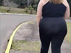 walking with stepmom no panties flashing miniskirt... risky milf vibes 😏👗