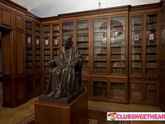 clubsweethearts turns library into juicy lesbian orgy