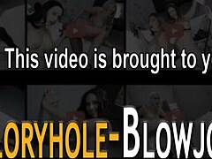 hey watch this busty slut stroke and suck that massive black cock at the gloryhole until facial explosion