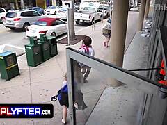 Violet Spice's Curvy Halloween Costume Leads to Backroom Anal Fingering and Buttplug Insertion in Shoplyfter Casting