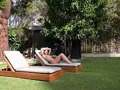 wanna catch slutty british stepsis lily phillips sunbathing naked then sucking cock?