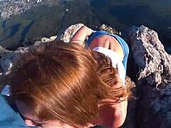 Mia bandini risky cliff public cowgirl blow creampie