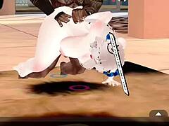 kaori's teen ass takes massive black cock pounding hard -imvu