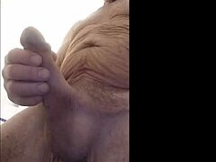 old man shaves smooth then gets super horny solo homemade!