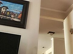 stepmom in lingerie tempts me until i explode cum all over her fat latina bbw tits